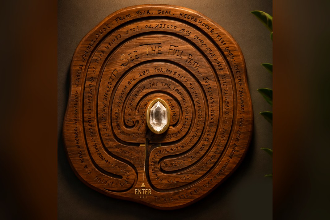 A custom hand-carved artifact with the Oracle inside