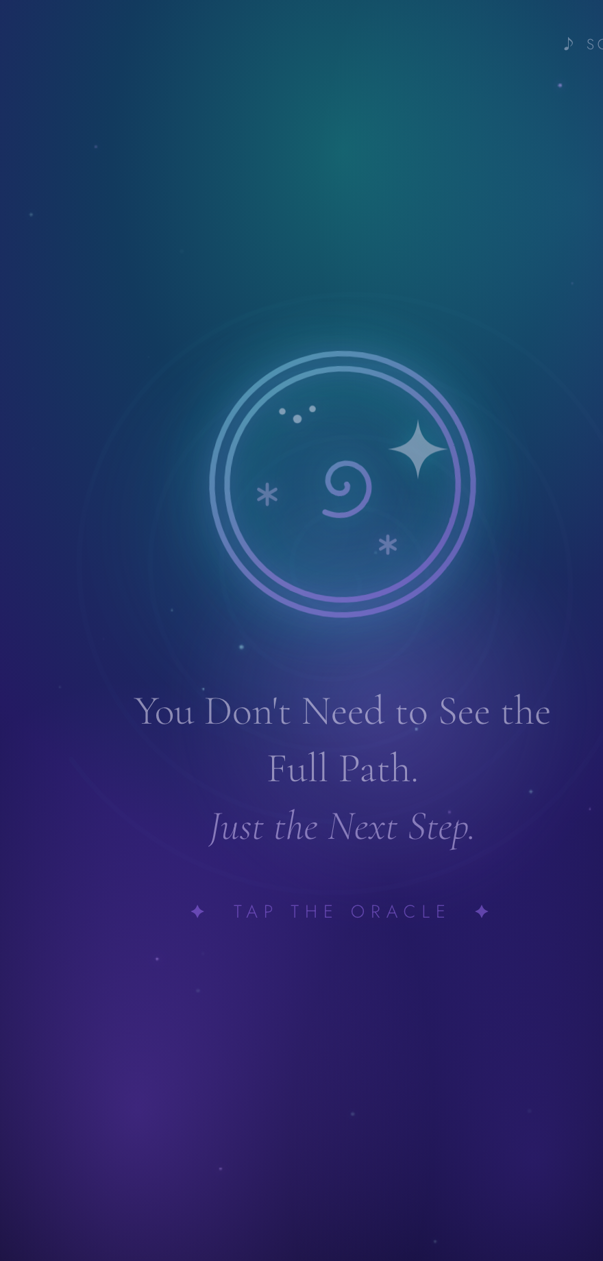 The Living Labyrinth oracle mobile experience